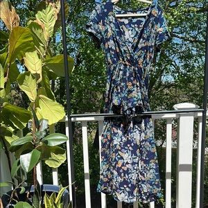 Floral Romper with Long Open Skirt